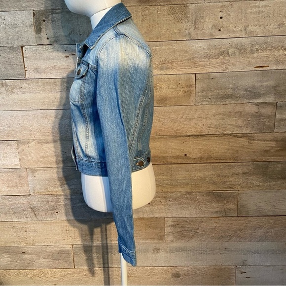 🛍️3/$30 Life in Progress women’s button up light wash denim jean jacket size XS - Picture 4 of 7